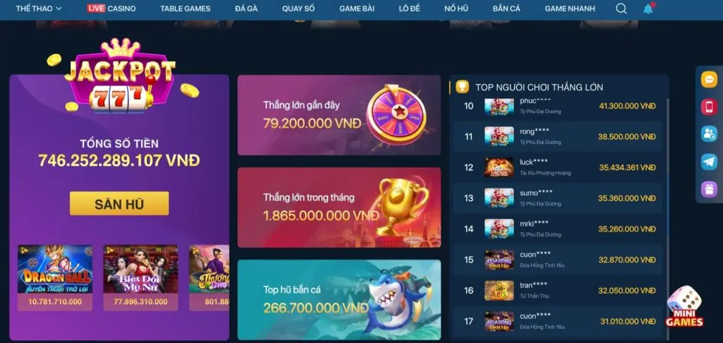 Thưởng nạp tiền hàng ngày cho game bắn cá